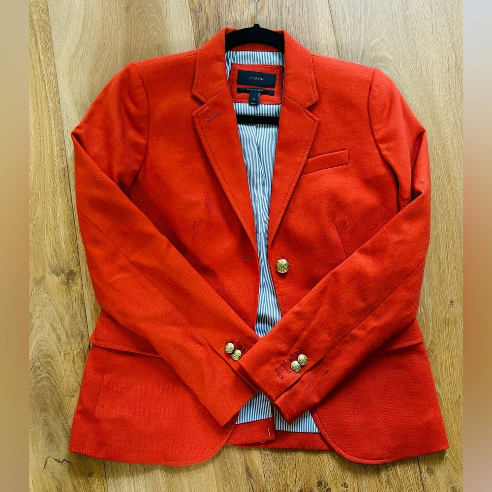 JCrew burnt orange blazer perfect for fall size 2